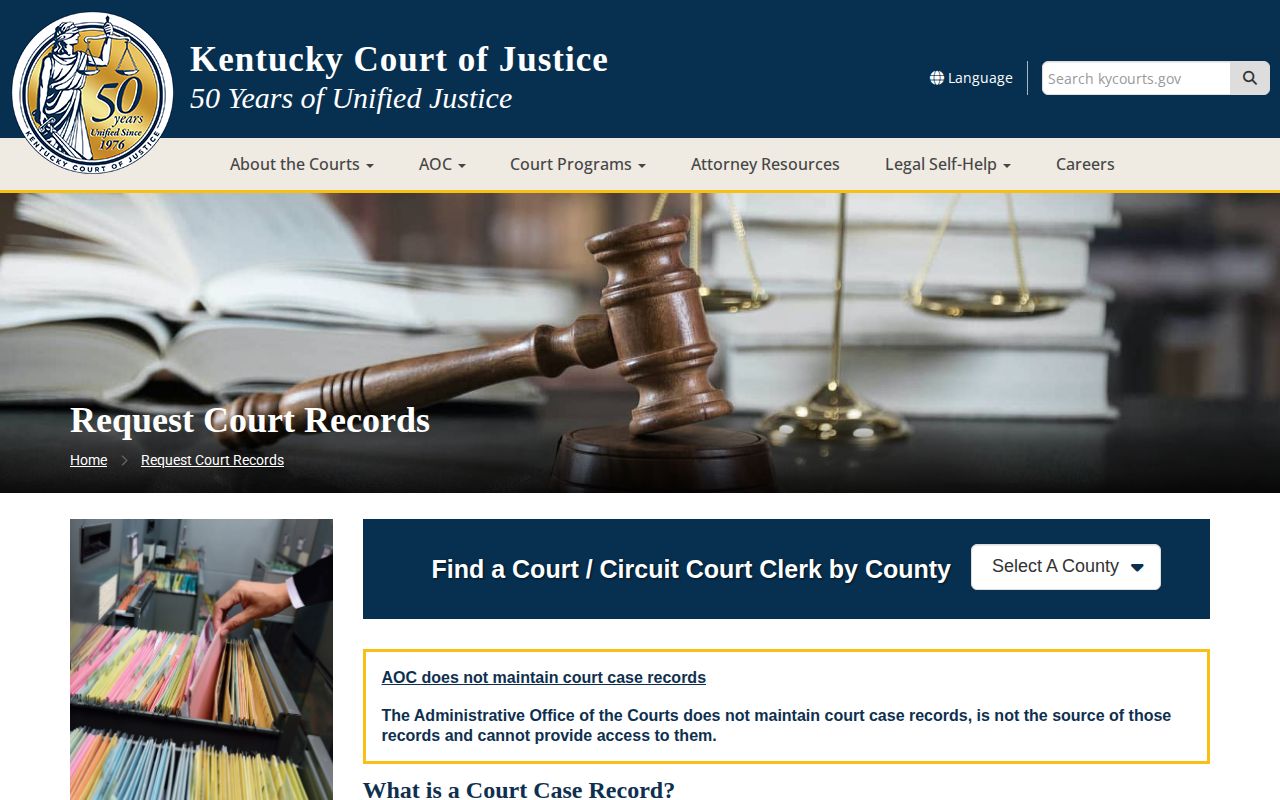 Kentucky court request route for Laurel County arrest records